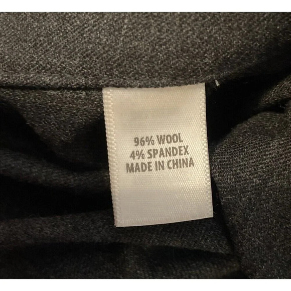 St John Women’s 12 Diana Wool Blend Dress Pants Wide Leg Pleated Gray High Rise - Picture 10 of 11